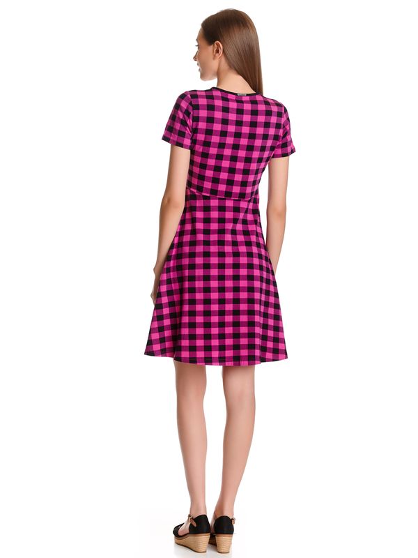 Nastrovje Potsdam Pussy Deluxe Back to 1955 pink checkered Damen A-Linien-Kleid pink allover Sonderangebot