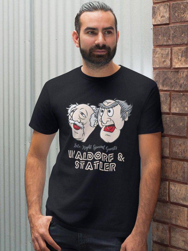 Nastrovje Potsdam The Muppets Late Night Waldorf & Statler Herren T-Shirt schwarz Black Friday