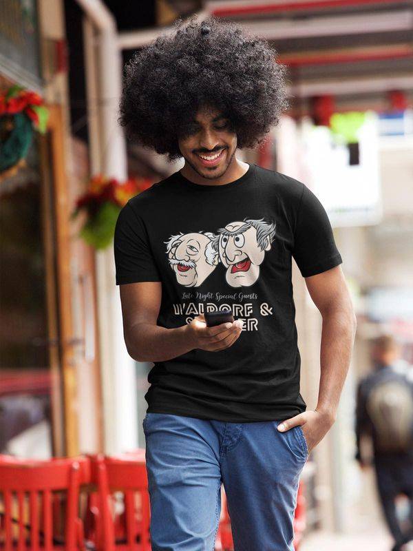 Nastrovje Potsdam The Muppets Late Night Waldorf & Statler Herren T-Shirt schwarz Black Friday