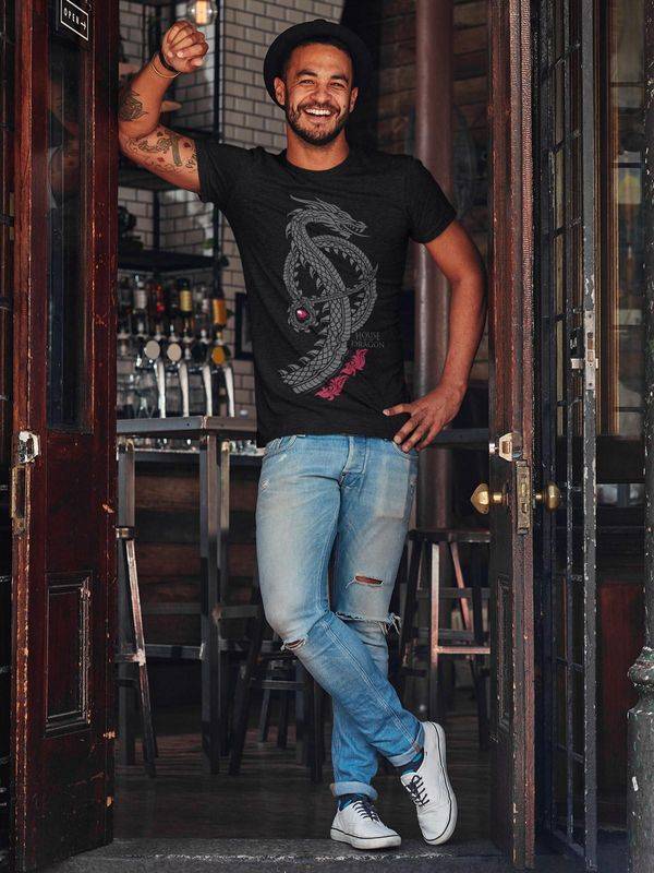 Nastrovje Potsdam House of the dragon Logo Herren T-Shirt schwarz Cyber Monday
