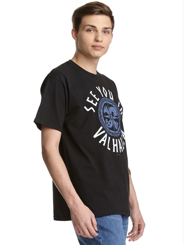 Nastrovje Potsdam Vikings Valhalla See you in Valhalla Herren T-Shirt schwarz Heißer Verkauf