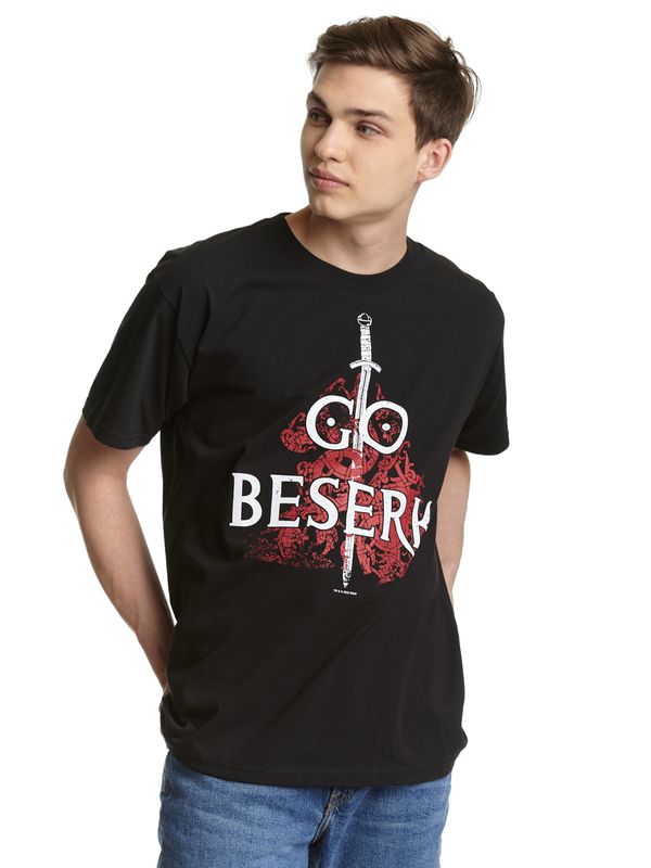 Nastrovje Potsdam Vikings Valhalla Go Beserk Herren T-Shirt schwarz Neueste Mode