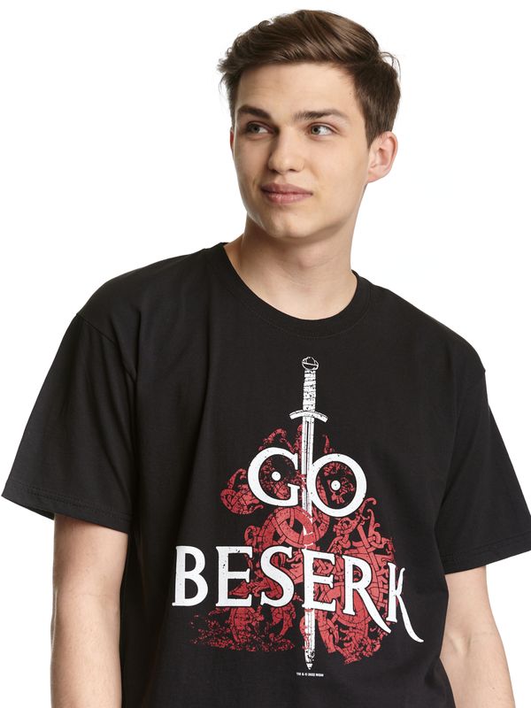 Nastrovje Potsdam Vikings Valhalla Go Beserk Herren T-Shirt schwarz Neueste Mode