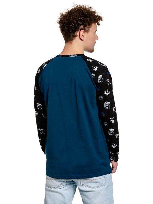 Nastrovje Potsdam The Mandalorian The Way Herren Langarmshirt schwarz/blau Online Outlet