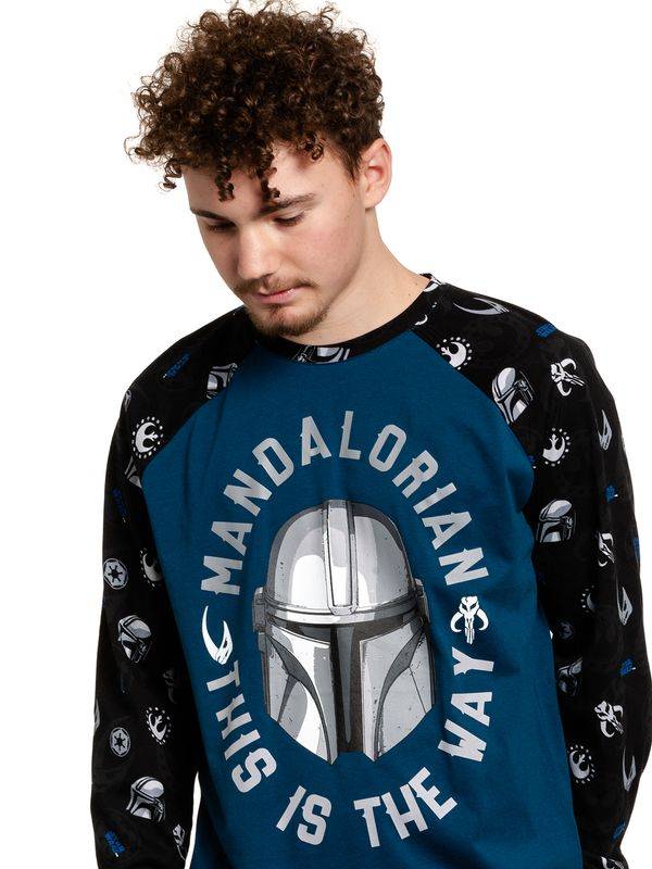 Nastrovje Potsdam The Mandalorian The Way Herren Langarmshirt schwarz/blau Online Outlet