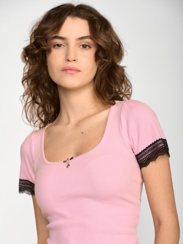 Nastrovje Potsdam Vive Maria Sweet Cropped Shirt Damen T-Shirt rosa Saisonale Angebote