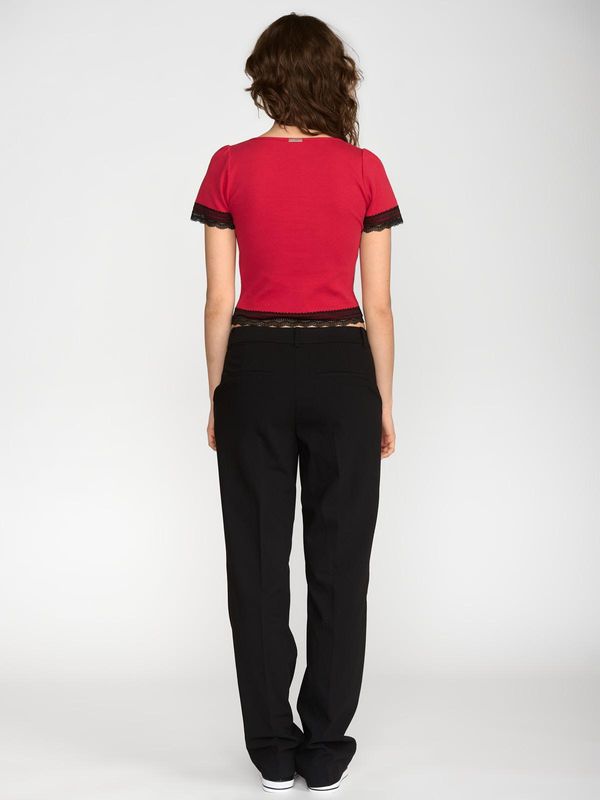 Nastrovje Potsdam Vive Maria Sweet Cropped Shirt Damen T-Shirt rot Räumungsverkauf