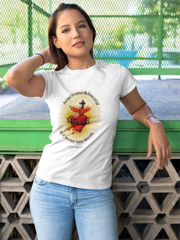 Nastrovje Potsdam Vive Maria Burning Heart Damen T-Shirt weiss Riesige Ersparnisse