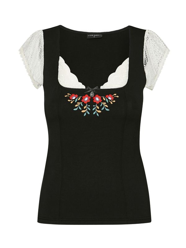 Nastrovje Potsdam Vive Maria Meadow Kiss Damen Spitzentop schwarz/creme VIP-Rabatte