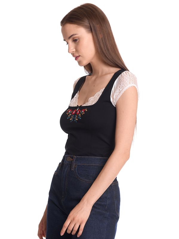Nastrovje Potsdam Vive Maria Meadow Kiss Damen Spitzentop schwarz/creme VIP-Rabatte