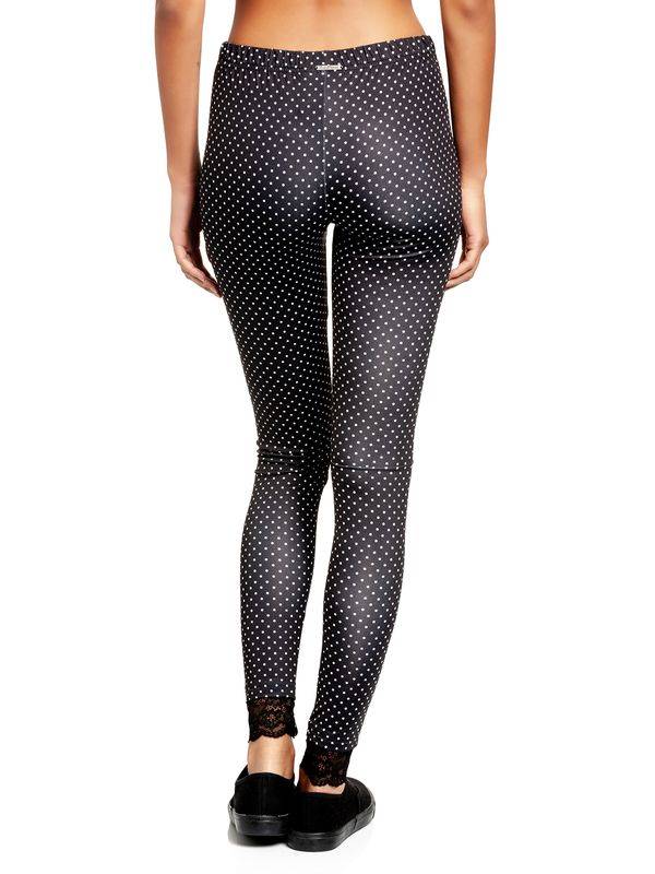 Nastrovje Potsdam Pussy Deluxe Dotties Damen Leggings schwarz allover Vierteljährliche Förderung