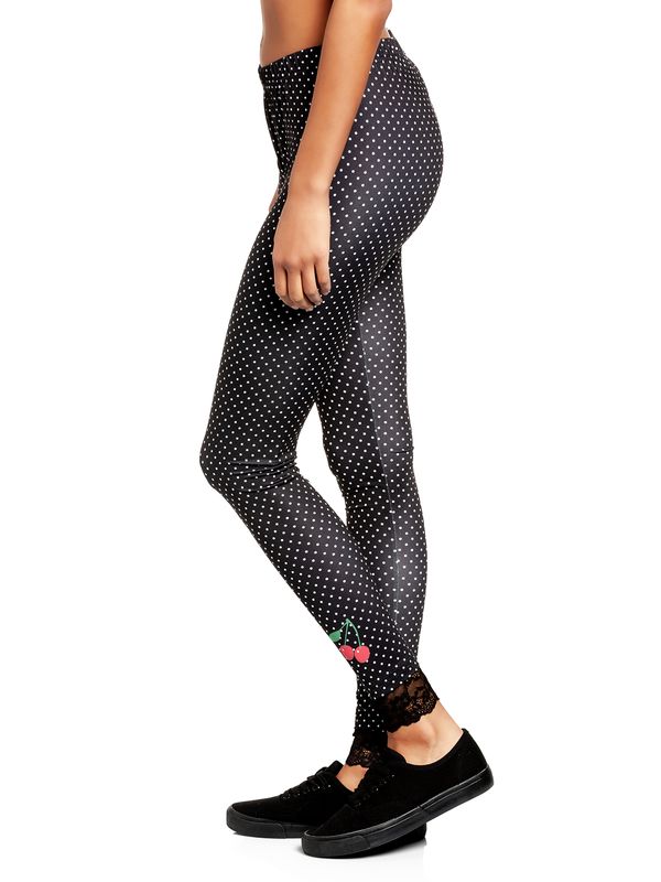 Nastrovje Potsdam Pussy Deluxe Dotties Damen Leggings schwarz allover Vierteljährliche Förderung