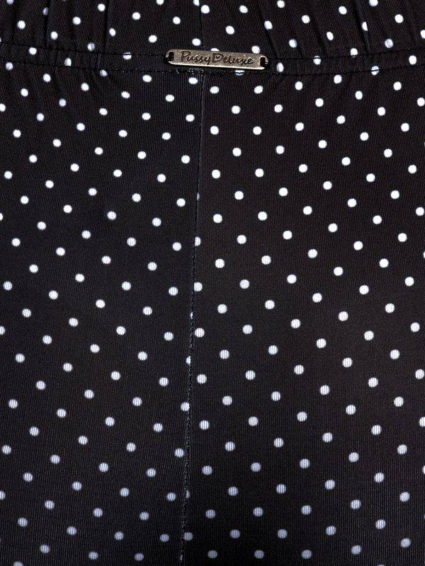 Nastrovje Potsdam Pussy Deluxe Dotties Damen Leggings schwarz allover Vierteljährliche Förderung