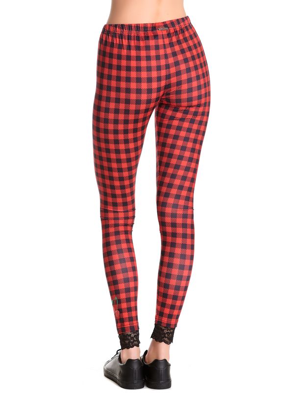 Nastrovje Potsdam Pussy Deluxe Red Checkered Damen Leggings rot allover Bis zu 55% Rabatt