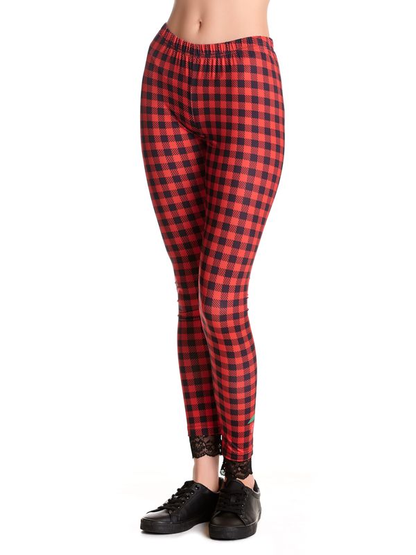 Nastrovje Potsdam Pussy Deluxe Red Checkered Damen Leggings rot allover Bis zu 55% Rabatt