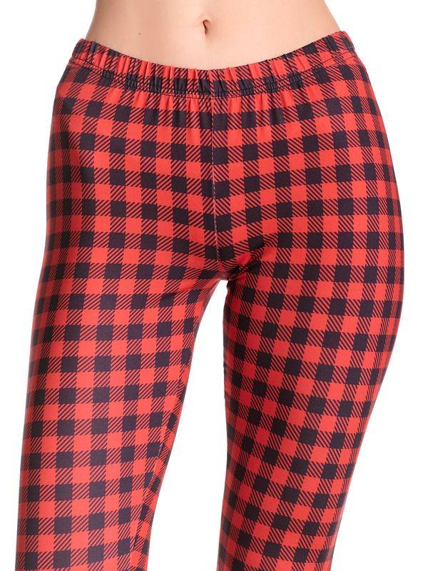 Nastrovje Potsdam Pussy Deluxe Red Checkered Damen Leggings rot allover Bis zu 55% Rabatt