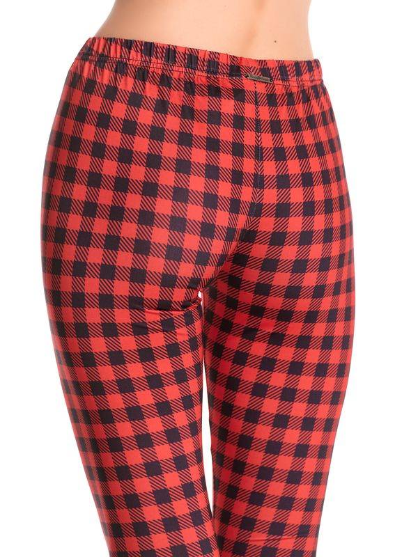 Nastrovje Potsdam Pussy Deluxe Red Checkered Damen Leggings rot allover Bis zu 55% Rabatt