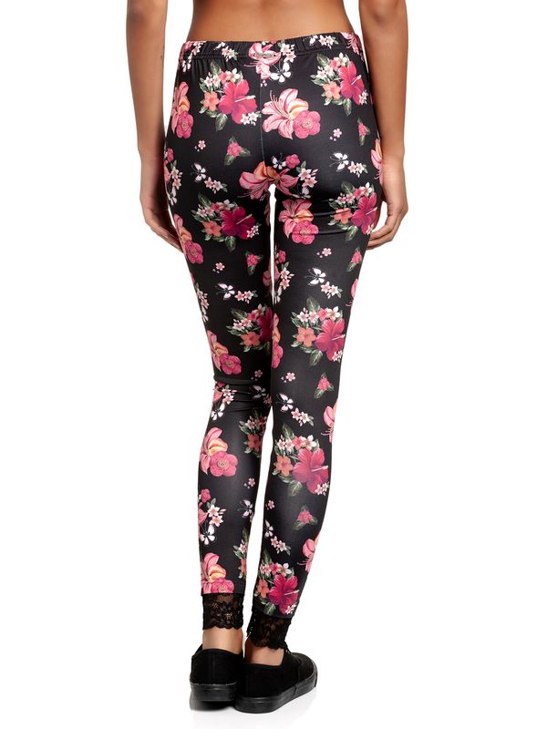 Nastrovje Potsdam Pussy Deluxe Hawaii Damen Leggings schwarz allover Discount Store für neue Produkte