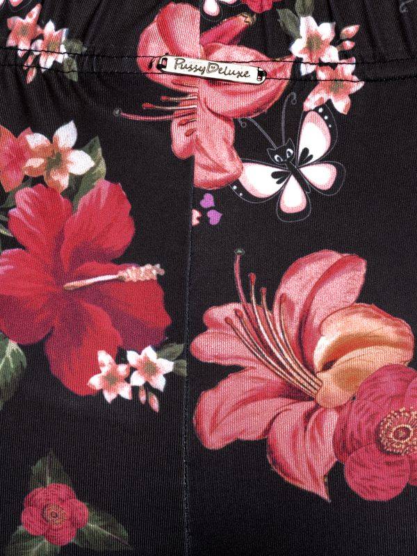 Nastrovje Potsdam Pussy Deluxe Hawaii Damen Leggings schwarz allover Discount Store für neue Produkte