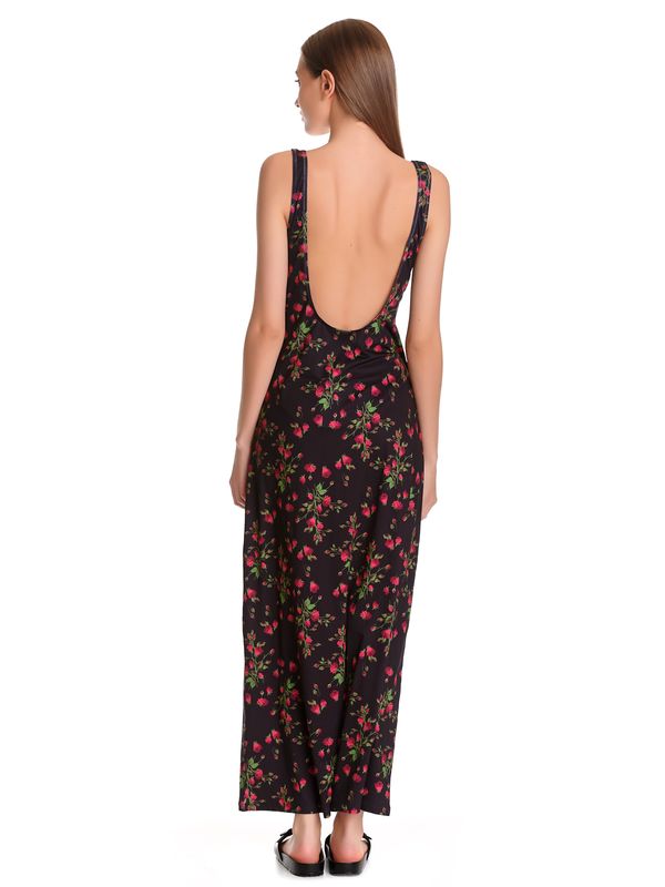 Nastrovje Potsdam Pussy Deluxe Vintage Rose Damen Strandkleid schwarz allover 50% Rabatt mit kostenlosem Versand