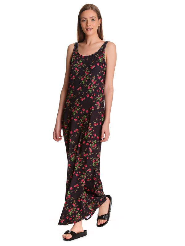 Nastrovje Potsdam Pussy Deluxe Vintage Rose Damen Strandkleid schwarz allover 50% Rabatt mit kostenlosem Versand