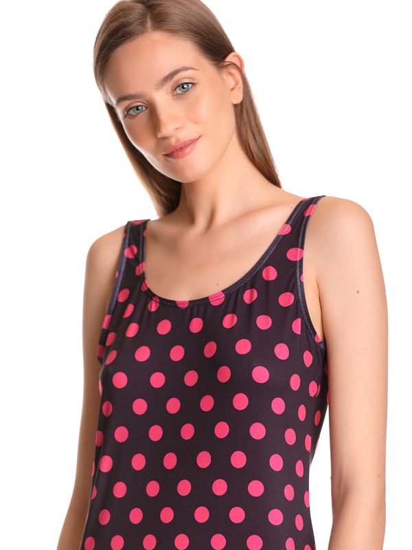 Nastrovje Potsdam Pussy Deluxe Classic Pink Dotties Damen Strandkleid schwarz allover Clearance-Verkauf