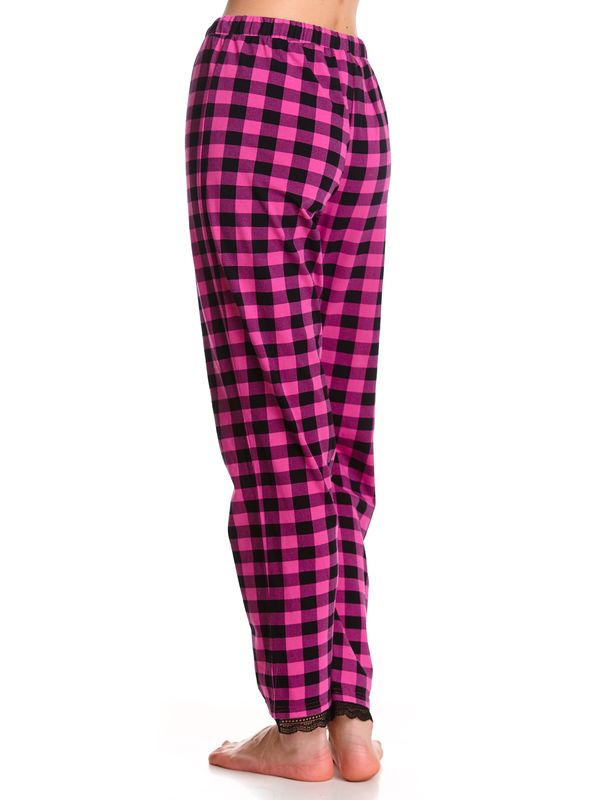 Nastrovje Potsdam Pussy Deluxe Pink Checkered Damen Schlafhose schwarz/lightpink Kostenloser Versand international