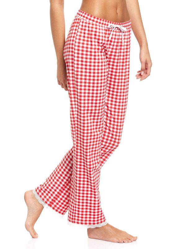 Nastrovje Potsdam Pussy Deluxe Red Plaid Damen Schlafhose rot allover 50% Rabatt für begrenzte Zeit
