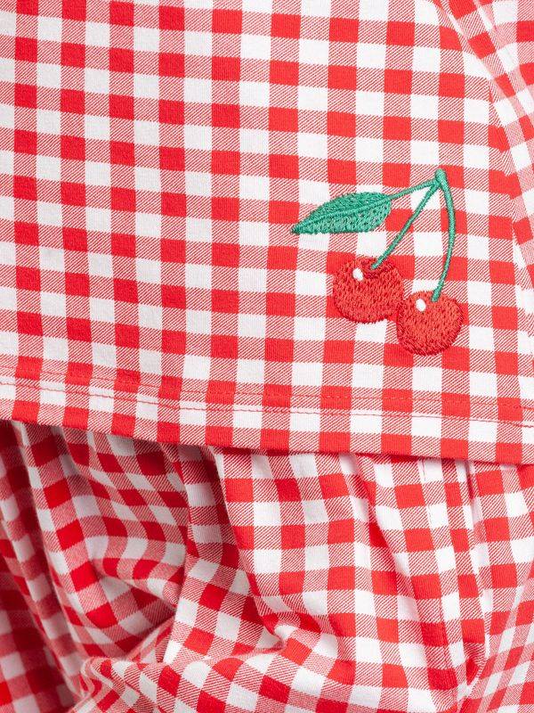 Nastrovje Potsdam Pussy Deluxe Red Plaid Damen Pyjama rot allover Rabatte dieses Monats