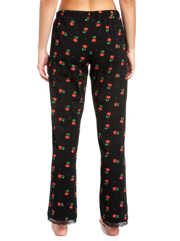 Nastrovje Potsdam Pussy Deluxe Cherries Damen Schlafhose schwarz allover 2025
