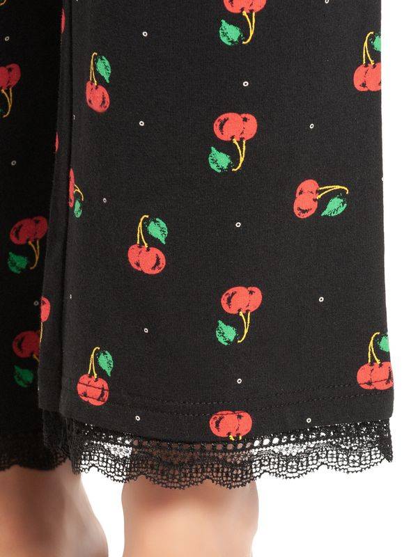 Nastrovje Potsdam Pussy Deluxe Cherries Damen Schlafhose schwarz allover 2025