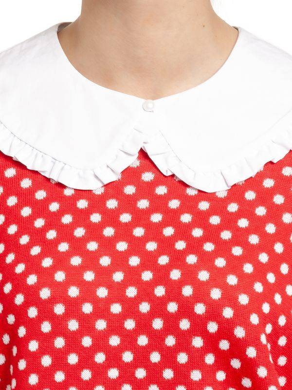 Nastrovje Potsdam Pussy Deluxe Chic Dotties Damen Strickpullover rot allover Online