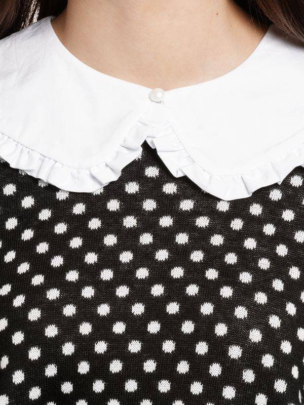 Nastrovje Potsdam Pussy Deluxe Dotties Damen Strickpullover schwarz allover Outlet