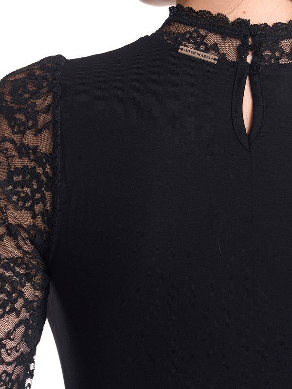 Nastrovje Potsdam Vive Maria Lace Vamp Damen Spitzenshirt schwarz Lagerräumung