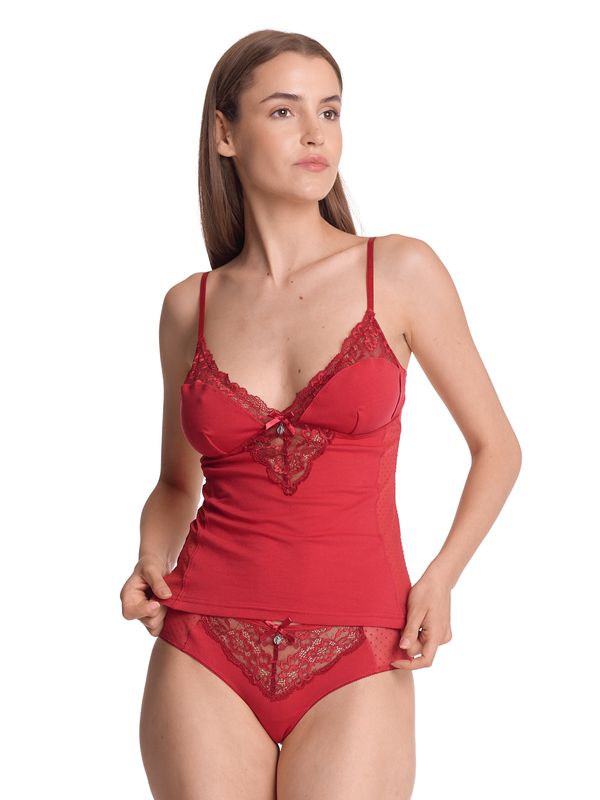 Nastrovje Potsdam Vive Maria Red Boudoir Damen Wäscheset: Top mit Panty rot Große Rabatte