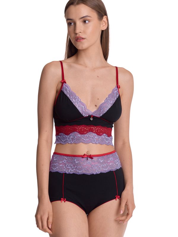 Nastrovje Potsdam Vive Maria Lavender Love Damen Wäscheset: Top mit Panty lilac/black Saisonale Angebote