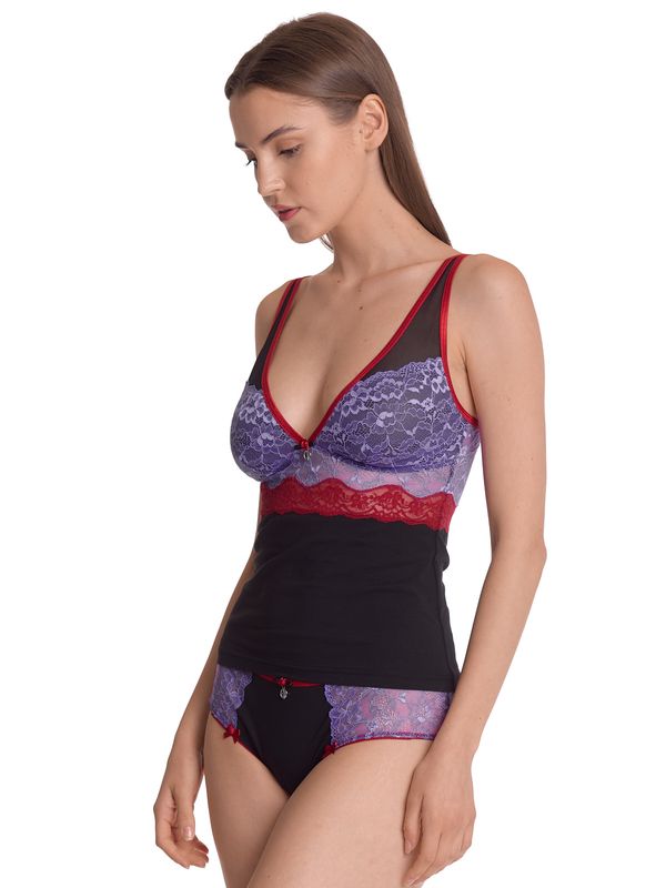 Nastrovje Potsdam Vive Maria Lavender Kiss Damen Wäscheset: Top mit Panty lilac/black Räumungsverkauf