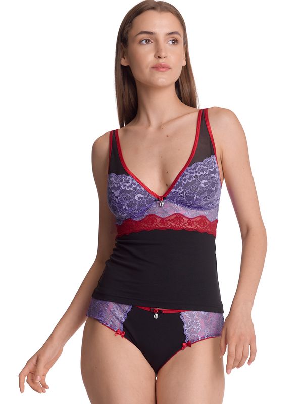 Nastrovje Potsdam Vive Maria Lavender Kiss Damen Wäscheset: Top mit Panty lilac/black Räumungsverkauf