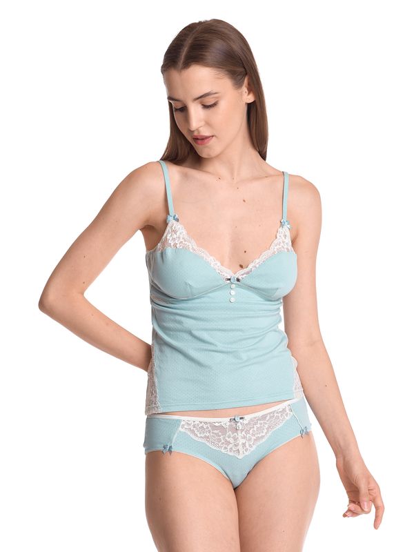 Nastrovje Potsdam Vive Maria My Nostalgia Damen Wäscheset: Top mit Panty blau Sonderangebote