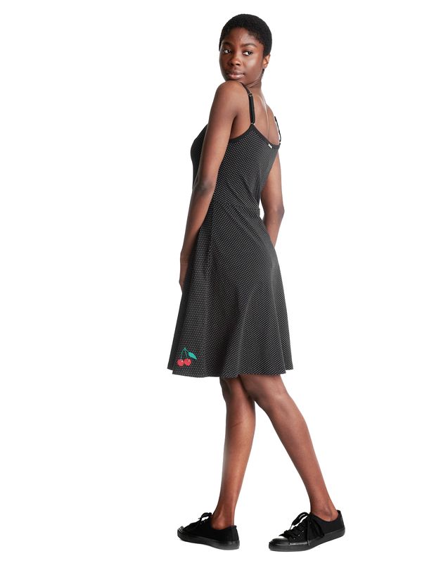 Nastrovje Potsdam Pussy Deluxe Dotties Cherry Damen Trägerkleid schwarz allover Vierteljährliche Förderung