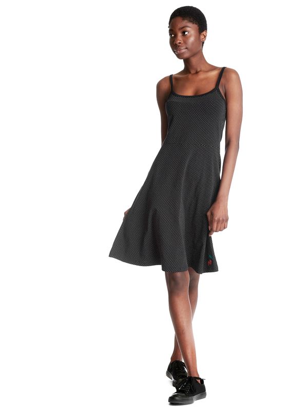 Nastrovje Potsdam Pussy Deluxe Dotties Cherry Damen Trägerkleid schwarz allover Vierteljährliche Förderung