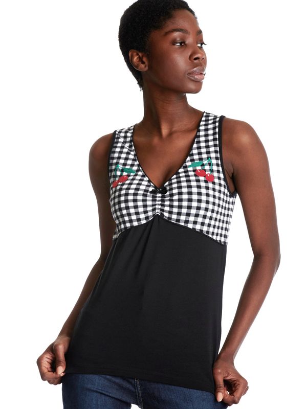 Nastrovje Potsdam Pussy Deluxe Vichy Cherry Damen Tanktop schwarz/allover Bis zu 55% Rabatt