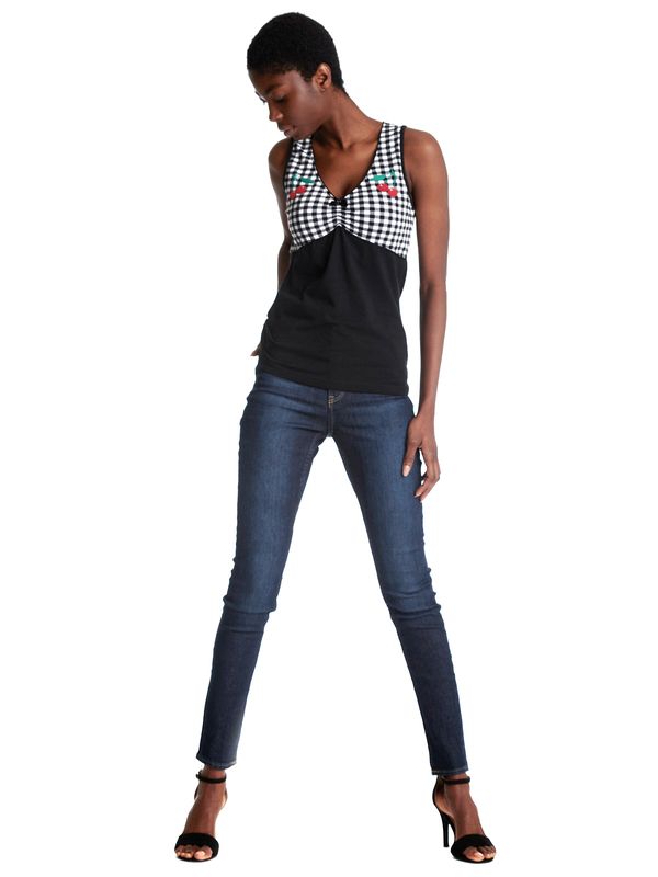 Nastrovje Potsdam Pussy Deluxe Vichy Cherry Damen Tanktop schwarz/allover Bis zu 55% Rabatt
