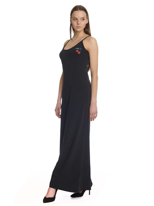 Nastrovje Potsdam Pussy Deluxe Dotties Cherry Damen Trägerkleid schwarz allover Discount Store für neue Produkte
