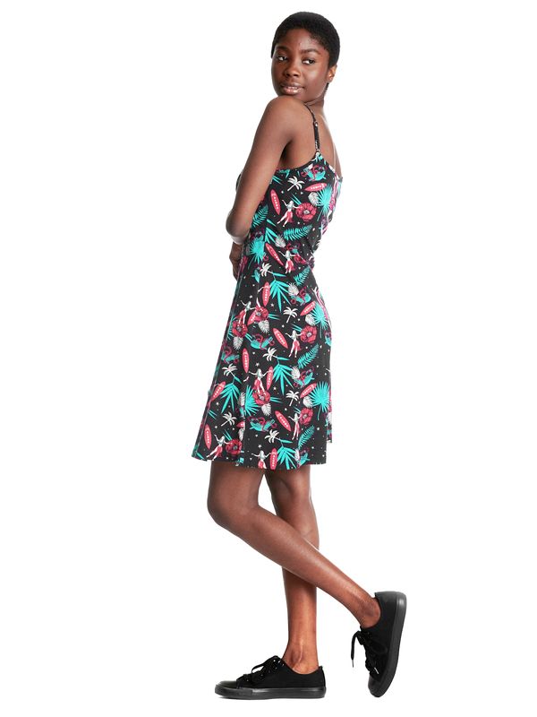 Nastrovje Potsdam Pussy Deluxe Aloha Damen Trägerkleid schwarz/allover Nur noch ein Tag übrig