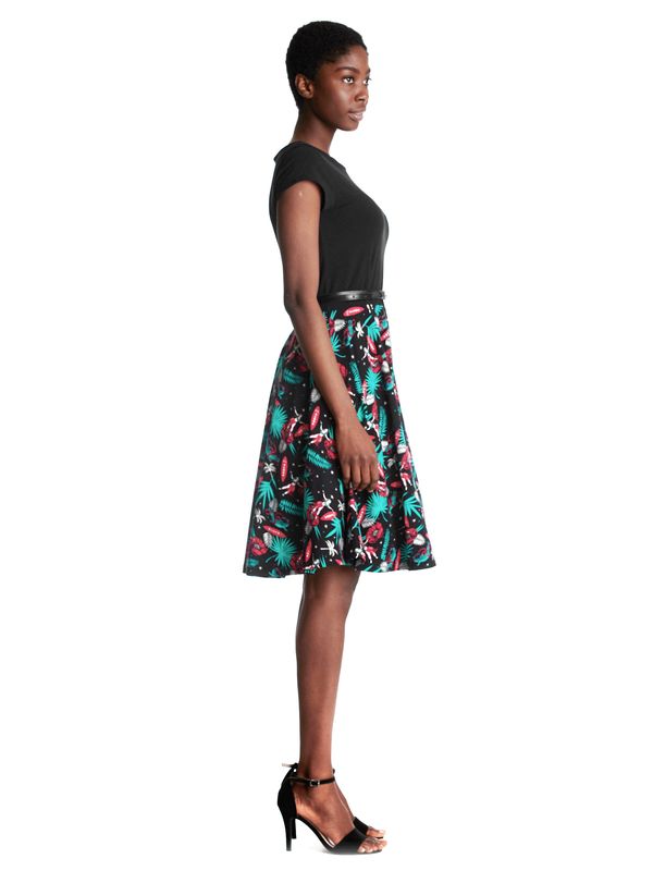 Nastrovje Potsdam Pussy Deluxe Aloha Damen Petticoat-Kleid schwarz/allover Super Rabatt