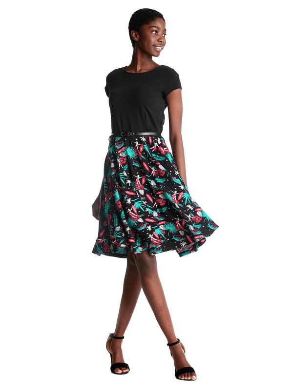 Nastrovje Potsdam Pussy Deluxe Aloha Damen Petticoat-Kleid schwarz/allover Super Rabatt