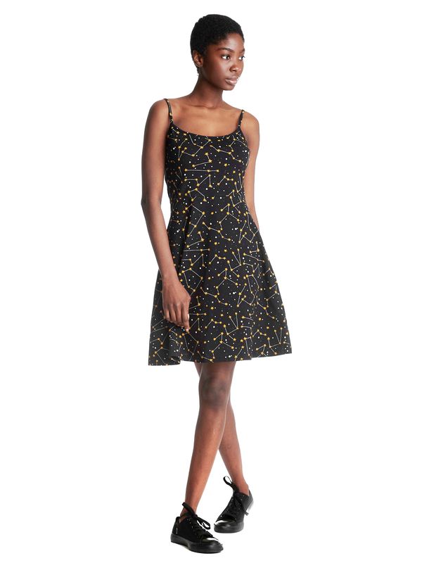 Nastrovje Potsdam Pussy Deluxe Celestial Stars Damen Trägerkleid schwarz allover 50% Rabatt mit kostenlosem Versand