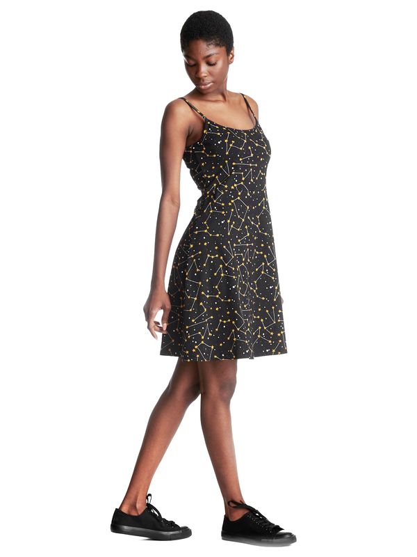 Nastrovje Potsdam Pussy Deluxe Celestial Stars Damen Trägerkleid schwarz allover 50% Rabatt mit kostenlosem Versand