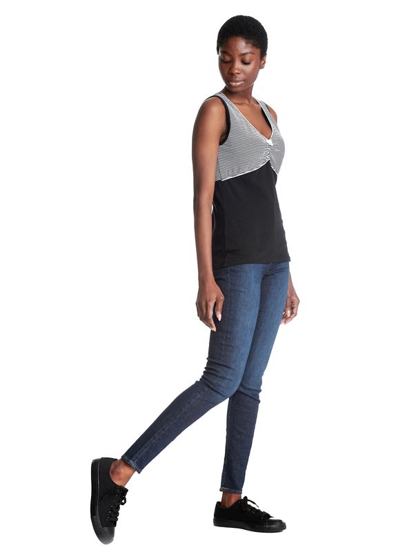 Nastrovje Potsdam Pussy Deluxe Mini Stripes Damen Tanktop schwarz allover Clearance-Verkauf